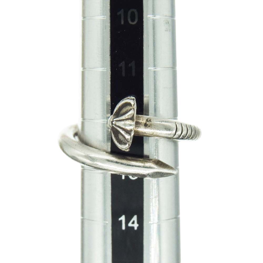 CHROME HEARTS クロムハーツ(原本無) NAIL CRSBALL クロスボール ネイル リング シルバー系 13号【中古】