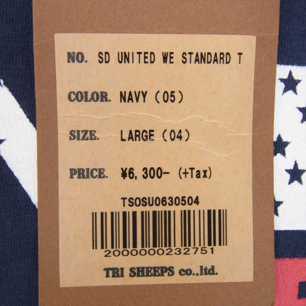 STANDARD CALIFORNIA スタンダードカリフォルニア SD UNITED WE STANDARD T ユナイテッド ウィー スタンダード Tシャツ ネイビー系 L【中古】