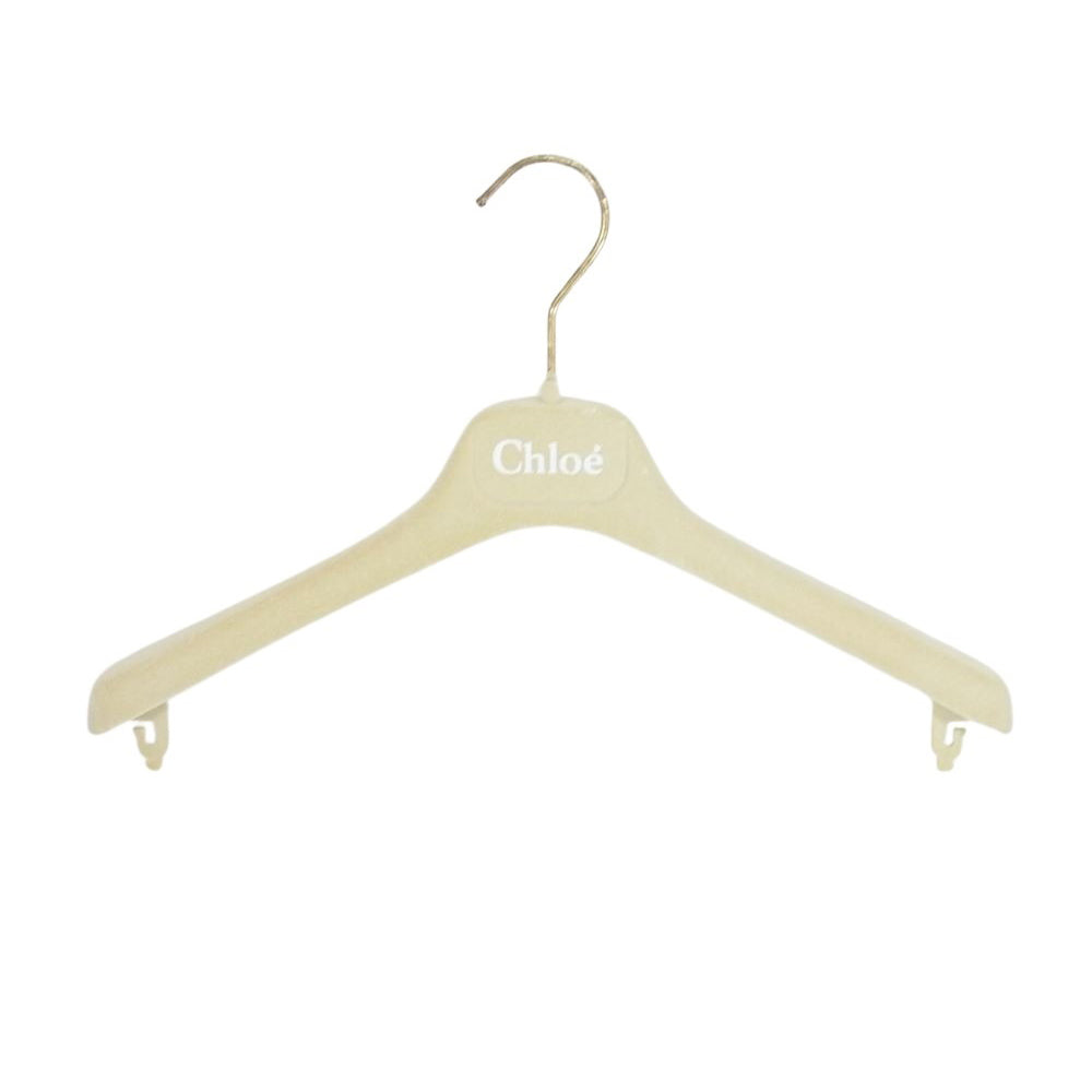 Chloe クロエ CHC19UHT4141710736 ロゴレース 襟シルク トップス ブラウス ホワイト系 36【中古】