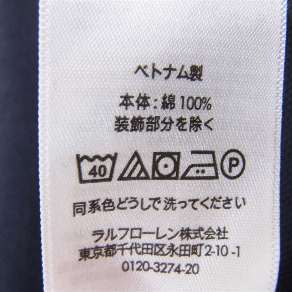 POLO RALPH LAUREN ポロ・ラルフローレン クラシックフィット 刺繍 ロゴ 半袖 ポロシャツ ネイビー系 XL【中古】