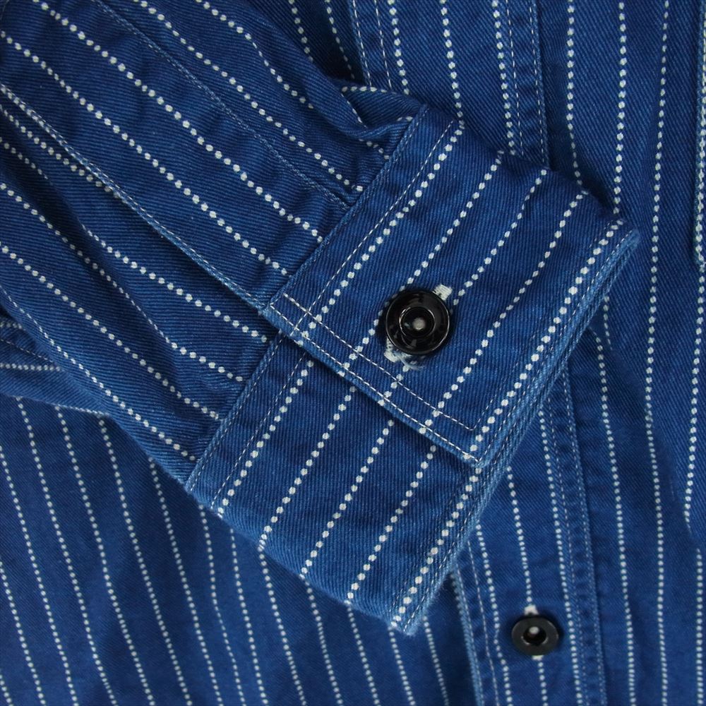 SUGAR CANE シュガーケーン SC25551 ROMANCE 8.5oz. WABASH STRIPE WORK SHIRT 長袖 ウォバッシュ ワークシャツ M【中古】