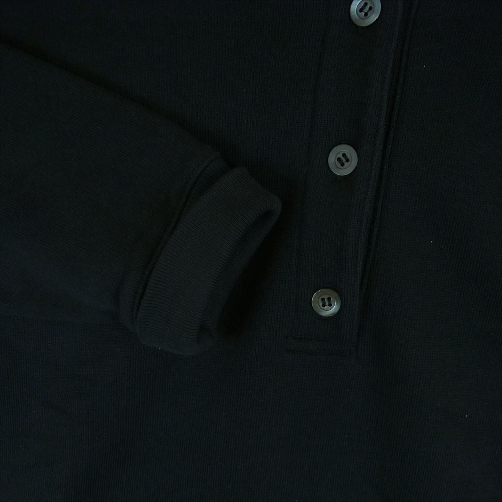 DRIES VAN NOTEN ドリスヴァンノッテン L/S POLO SWEATSHIRT スキッパー スウェット 長袖 ポロ シャツ ブラック系 S【中古】