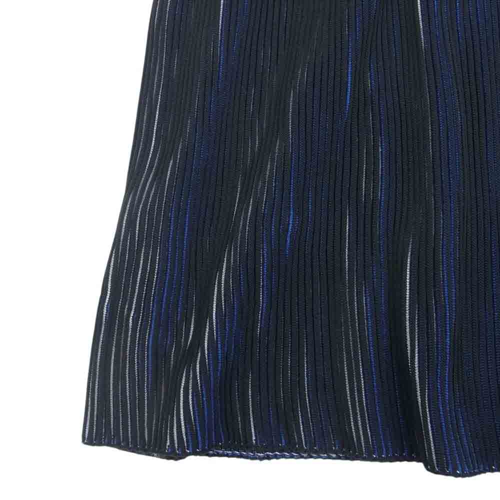 ISSEY MIYAKE イッセイミヤケ me ミー MI02KH382 3D ストライプ プリーツ ノースリーブ ニット ロング ワンピース マルチカラー系【美品】【中古】