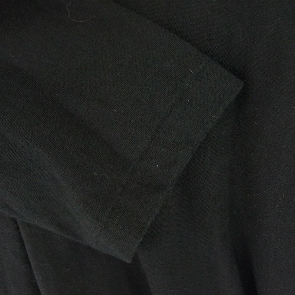 Yohji Yamamoto POUR HOMME ヨウジヤマモトプールオム 17AW HK-T41-082 スタッフ プリント 丸長 長袖 Tシャツ カットソー ブラック系 3【中古】