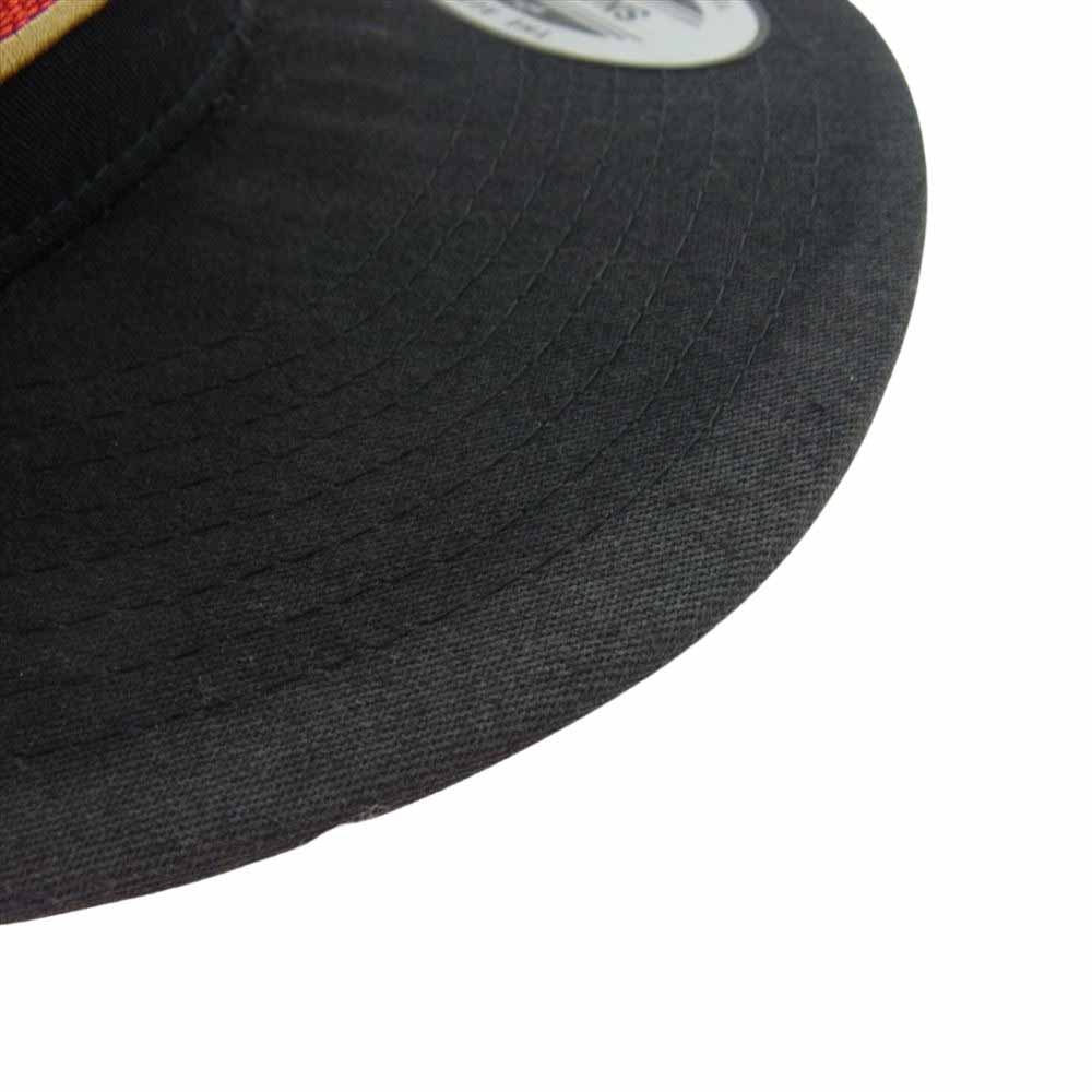 LOST CONTROL ロストコントロール MESH CAP HERT THROB アーチロゴ ワッペン メッシュ キャップ ブラック系 56cm-60cm【中古】