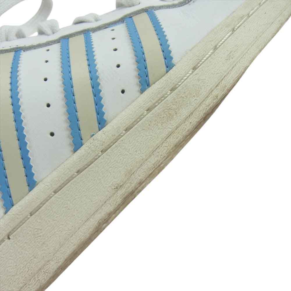 adidas アディダス GX9876 SUPERSTAR スーパースター ローカット スニーカー ホワイト系 ライトブルー系 24.5cm【中古】