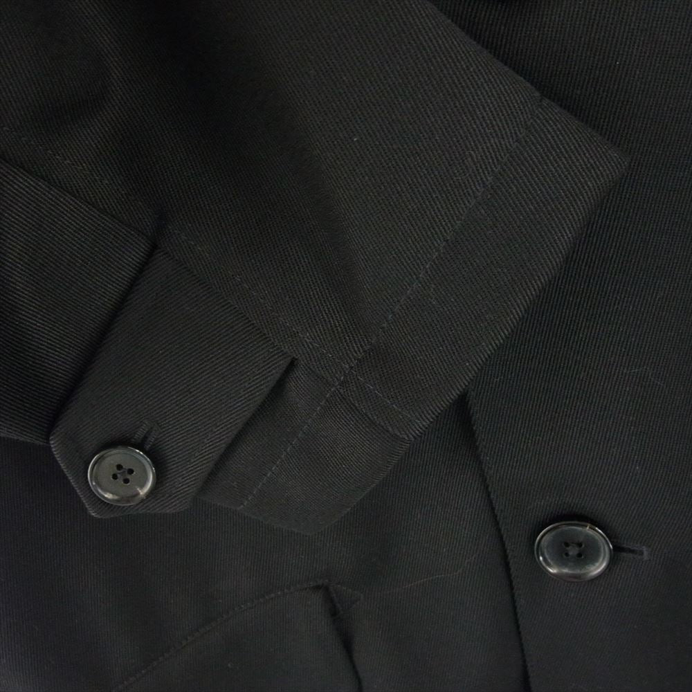 Supreme シュプリーム 18AW J7FW18 × COMME des GARCONS SHIRT Wool Blend Overcoat コムデギャルソンシャツ ウールブレンド スプリットロゴ オーバー チェスター コート ブラック系 M【極上美品】【中古】