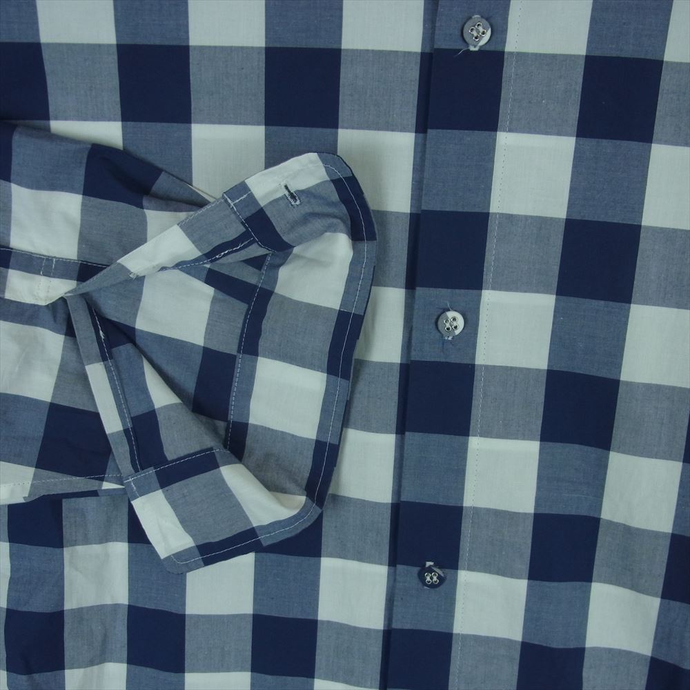 シーエムエフアウトドアガーメント CMF2302-S04J NEWSPAPER SHIRTS ニュースペーパー チェック 長袖 シャツ ネイビー系 ホワイト系 XL【極上美品】【中古】