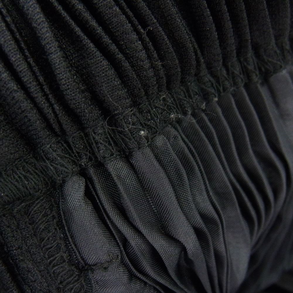 HOMME PLISSE ISSEY MIYAKE オム プリッセ イッセイミヤケ 24SS HP41-JF129-15 裾リブ付き プリーツ加工 イージー ジョガー パンツ ブラック系 2【美品】【中古】