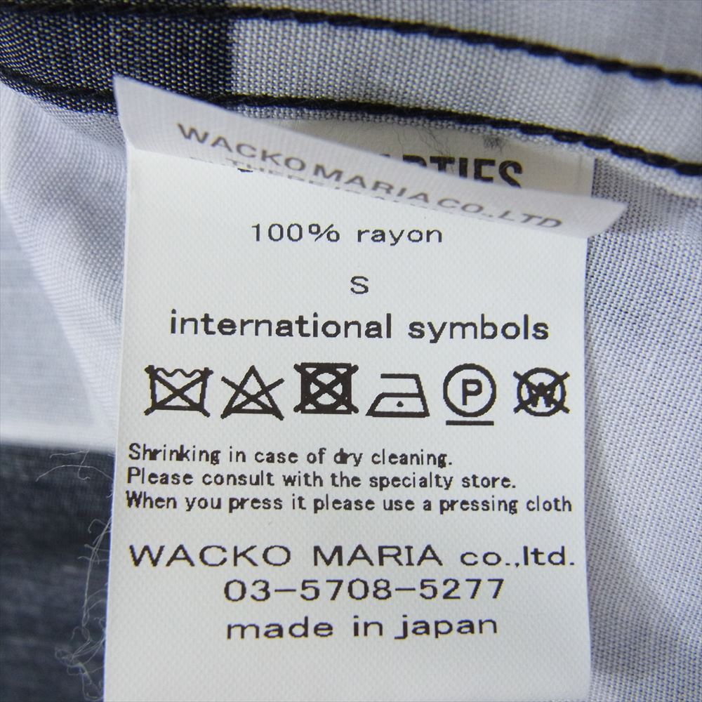 WACKO MARIA ワコマリア 19SS BOBMARLEY-WM-HI02 BOB MARLEY HAWAIIAN SHIRT ボブマーリー ハワイアン 半袖 シャツ ブラック系 S【極上美品】【中古】