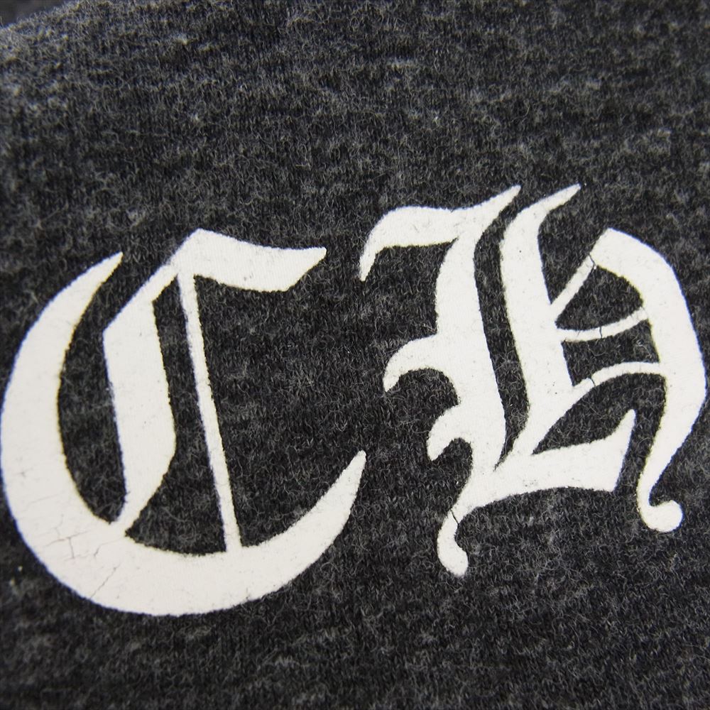 CHROME HEARTS クロムハーツ(原本無) 2212-304-1039 国内正規品 ホースシュー ロゴ プリント ヘンリーネック 七分丈 カットソー Tシャツ ブラック ブラック系 M【中古】