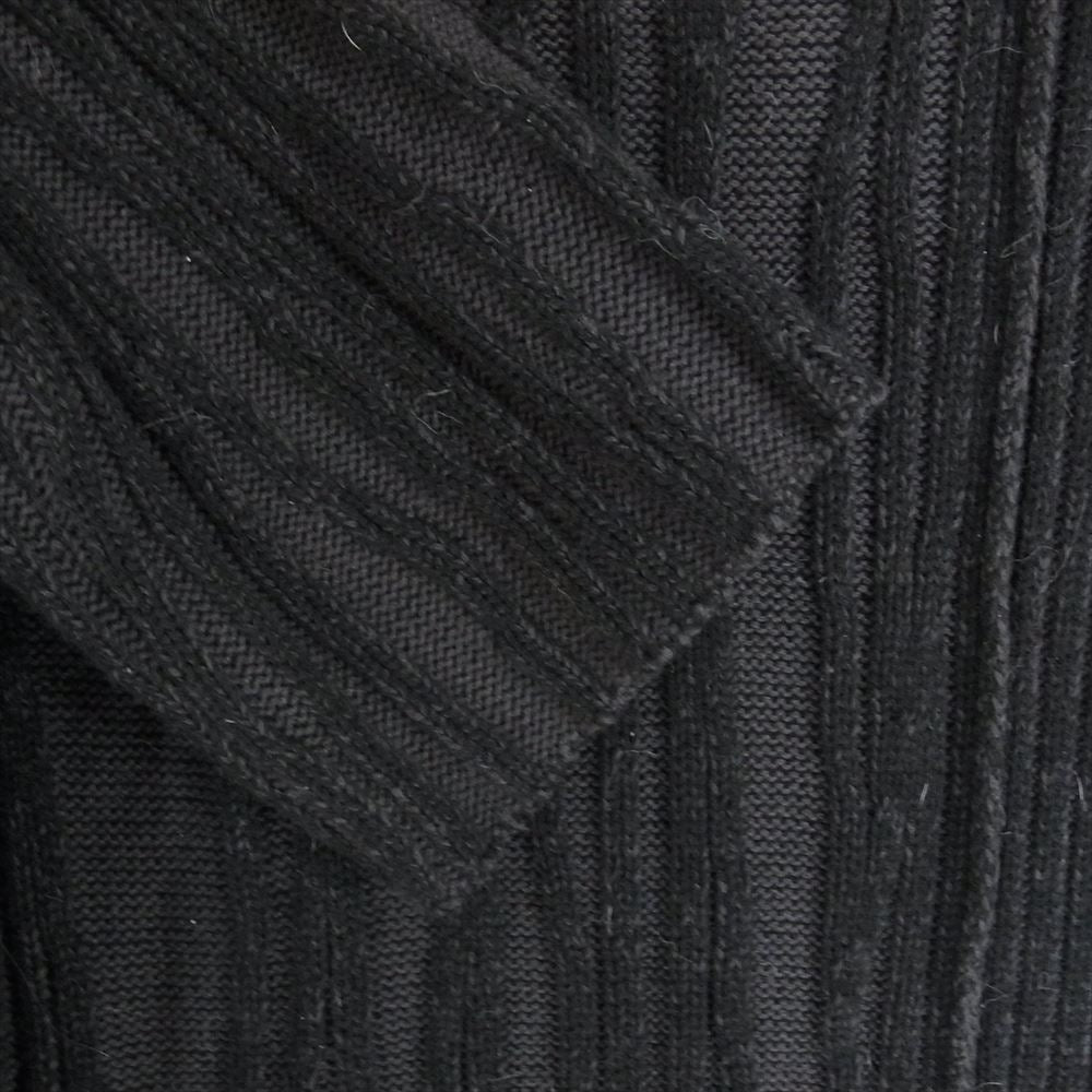 Yohji Yamamoto POUR HOMME ヨウジヤマモトプールオム 23SS HZ-K04-980 変形リブタートル 3D デザイン切替 ニット セーター ブラック系 3【中古】