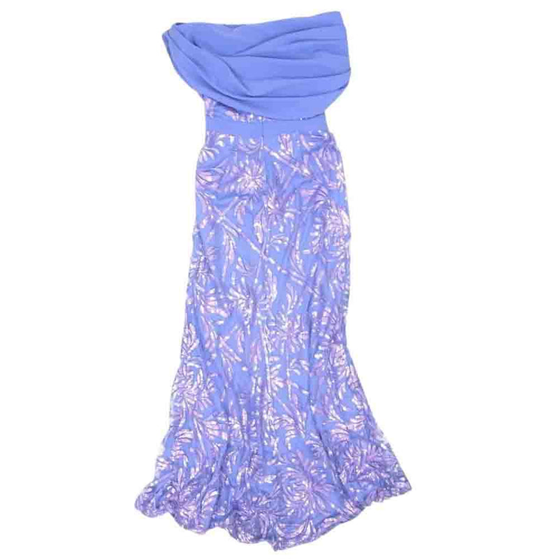 タダシショージ パープル ドレス TADASHI SHOJI ロングドレス(パープル