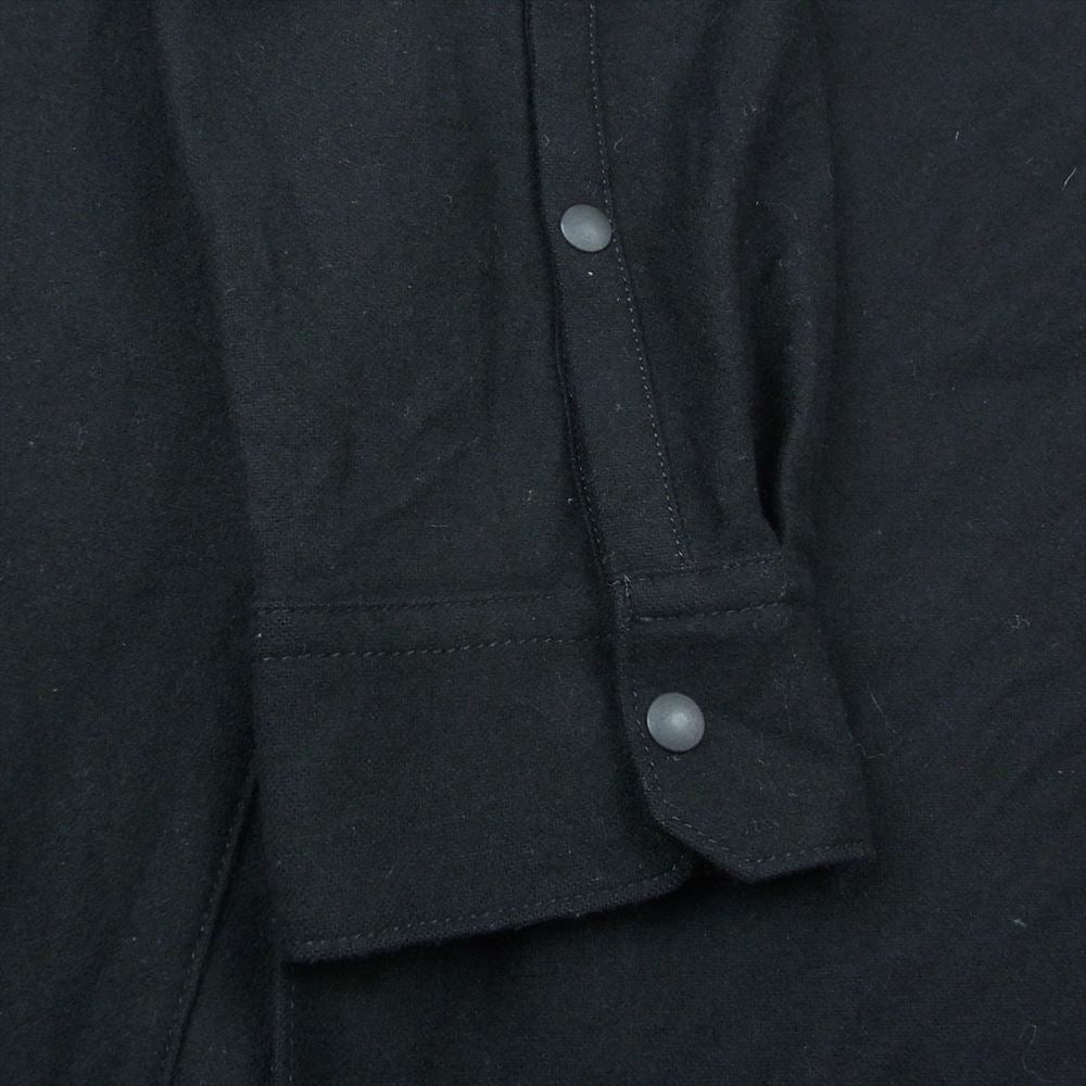 Y-3 Yohji Yamamoto ワイスリー ヨウジヤマモト 20AW GK4572 A2E001 CLASSIC WOOL FLANNEL SHIRT スタンドカラー ジップアップ ウール ロングシャツ コート ブラック系 M【中古】