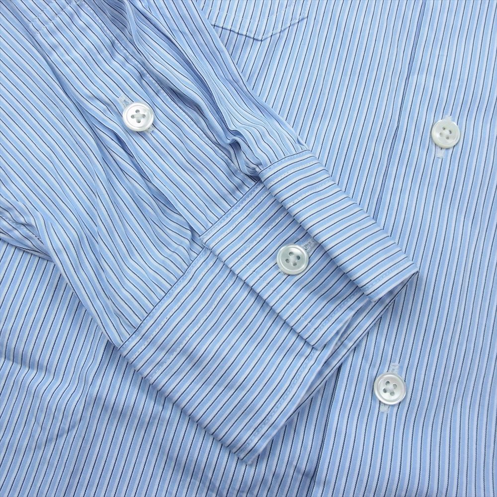 PORTER CLASSIC ポータークラシック 24SS ROLL UP STRIPE SHIRT ロールアップ ストライプ シャツ ブルー系 XL【新古品】【未使用】【中古】