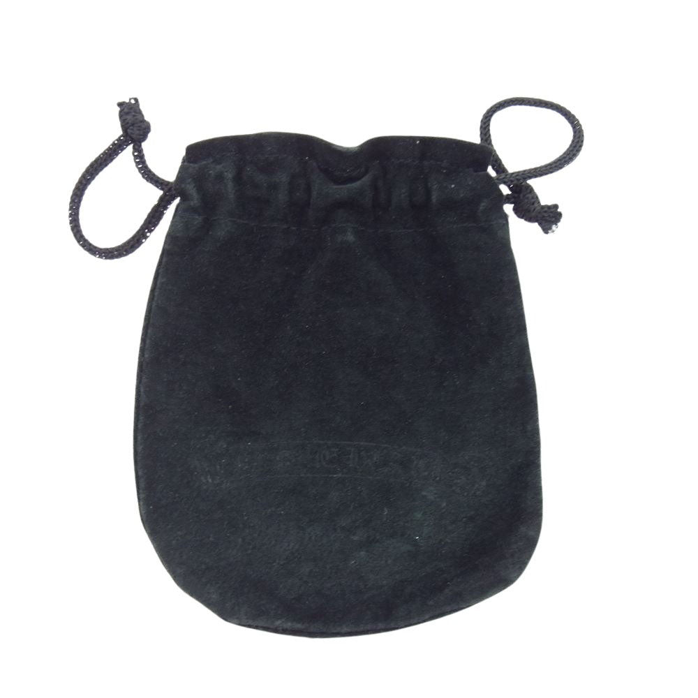 CHROME HEARTS クロムハーツ(原本無) PHONE STRAP ラージ ボロチップ レザー 携帯ストラップ フォンストラップ ブラック系【中古】