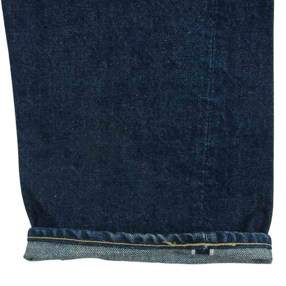 WAREHOUSE ウエアハウス シンチバック ボタンフライ ストレート デニム パンツ インディゴブルー系 32【中古】