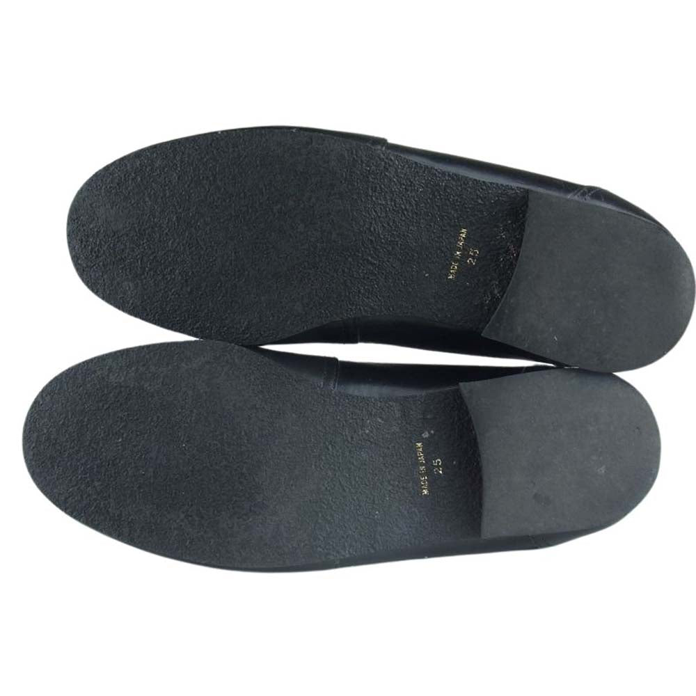 DJANGOATOUR ジャンゴアトゥール slip on kipleather shoes レザー スリッポン シューズ ブラック ブラック系 25cm【中古】