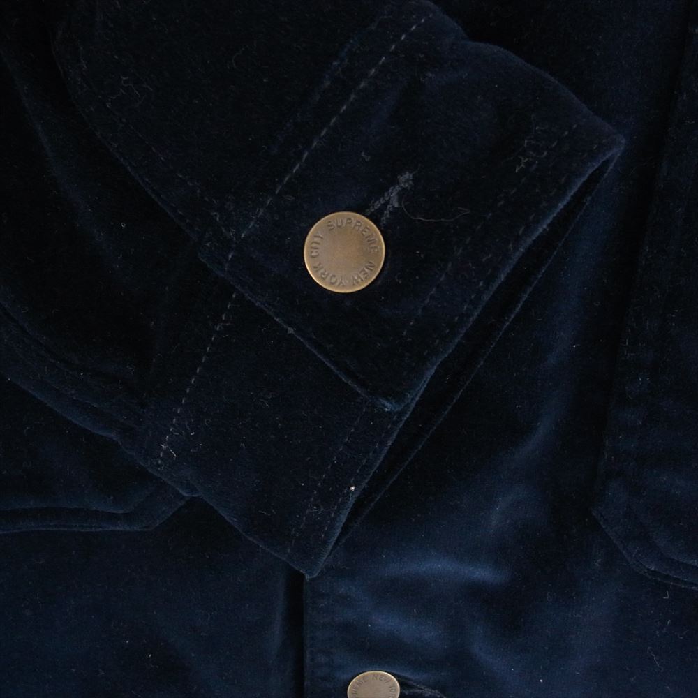 Supreme シュプリーム 20SS Velvet Chore Coat ベルベット カバーオール チョア コート ネイビー系 L【中古】