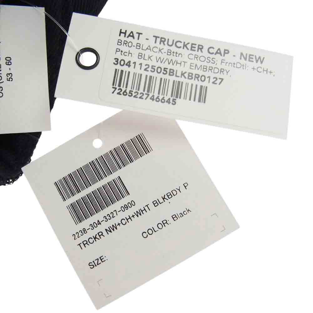 CHROME HEARTS クロムハーツ(原本無) 国内正規品 TRUCKER CAP トラッカー キャップ CHパッチ クロスボール メッシュ 帽子 ブラック系 OENSIZE【中古】