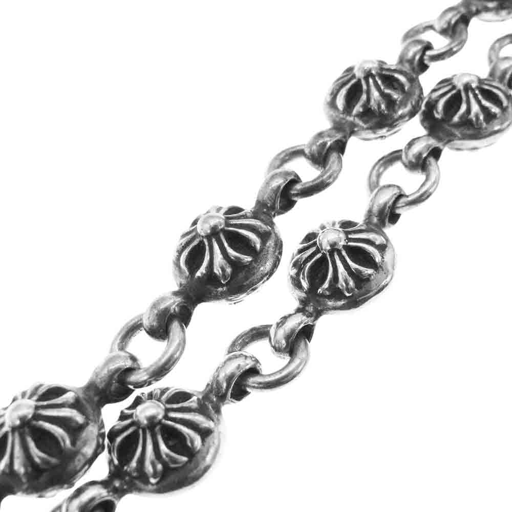 CHROME HEARTS クロムハーツ(原本無) CRSBL CHN CHN FILIG CROSS-XSM フィリグリークロス クロスボールチェーン ネックレス 20インチ【中古】