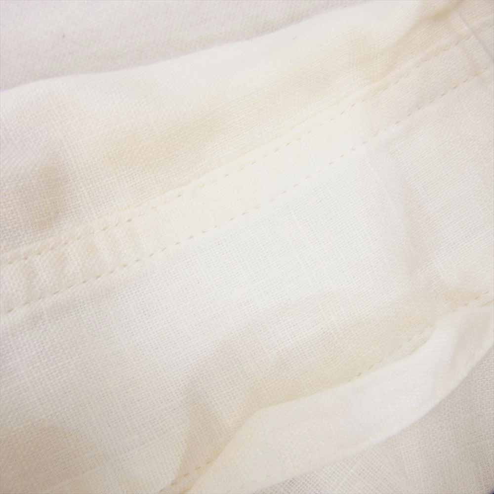 Nigel Cabourn ナイジェルケーボン 8070010081 BRITISH OFFICERS SHIRT ブリティッシュ オフィサーズ リネン 長袖 シャツ ホワイト系 48【中古】