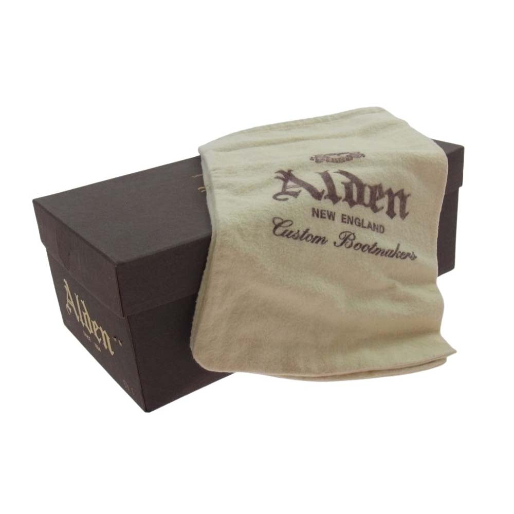 ALDEN オールデン 660 USA製 カーフレザー タッセル モカシン ローファー ドレス シューズ ブラック系 8.5【中古】