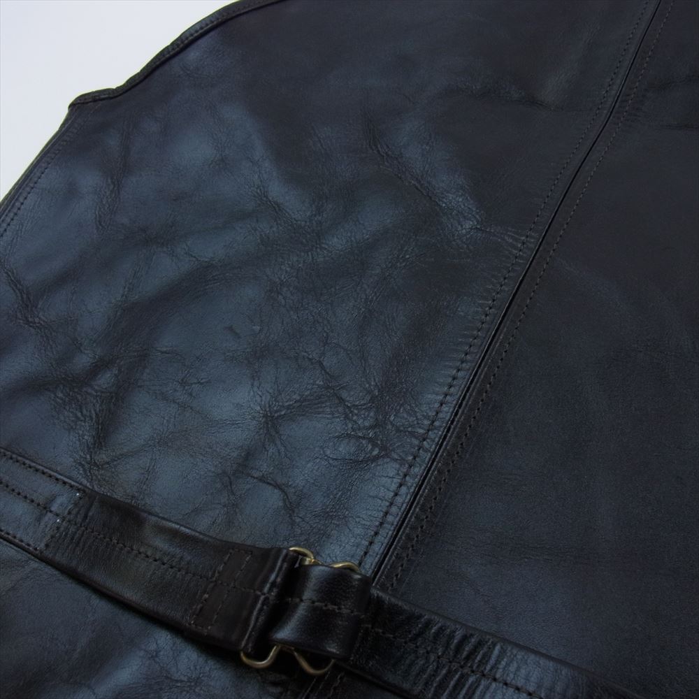 FINE CREEK LEATHERS ファインクリークレザー CVE002 FINE CREEK &CO Jefferson ジェファーソン ベジタン ホースハイド レザー ベスト ブラウン系 38【新古品】【未使用】【中古】