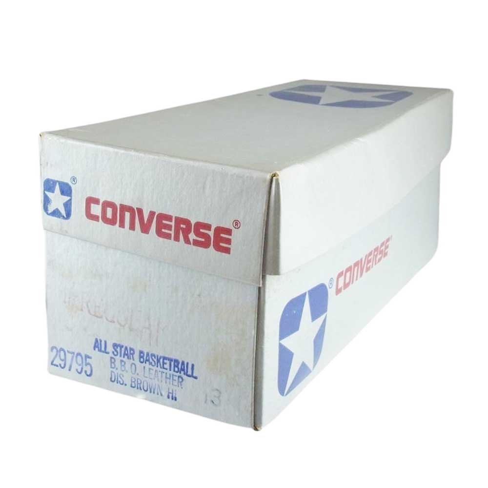 CONVERSE コンバース ヴィンテージ USA製 70s 一つ星 Chuck Taylor AllStar チャックテイラー レザー ハイカット スニーカー ブラウン ブラウン系 22cm【中古】
