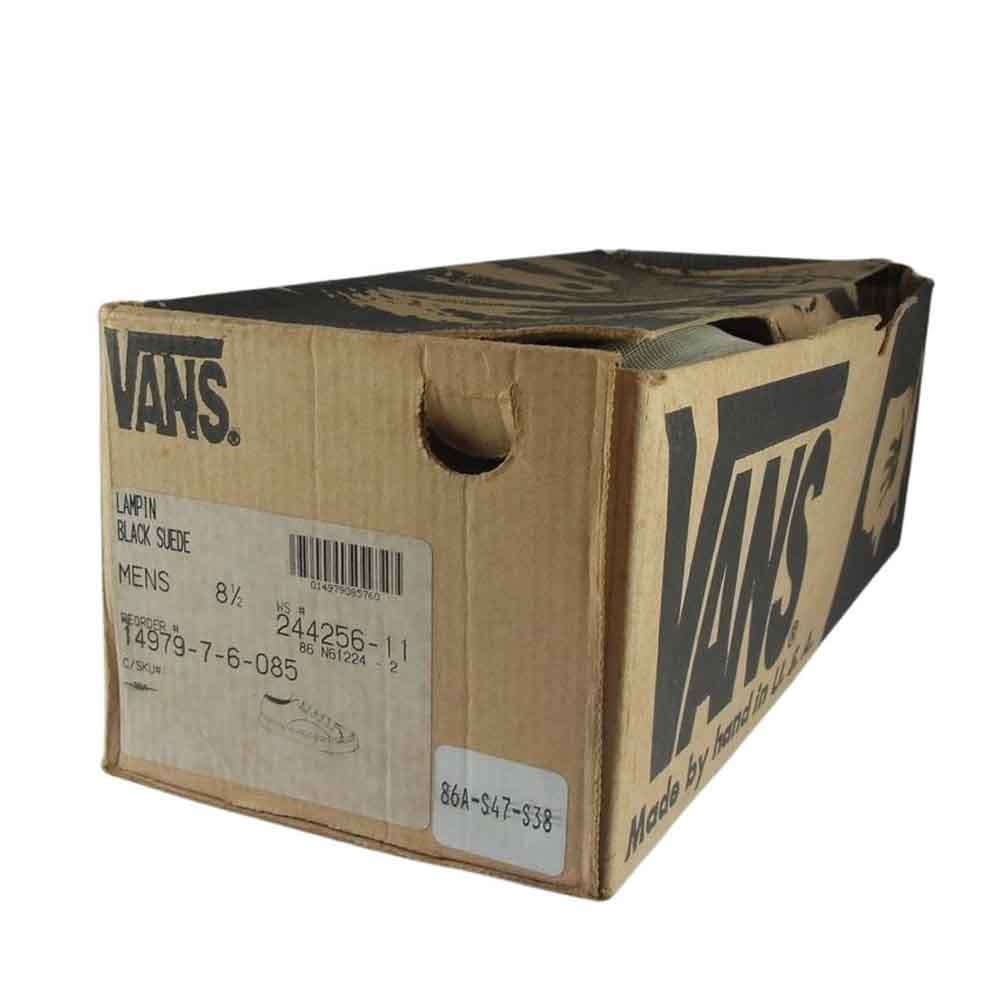 VANS バンズ ヴィンテージ USA製 90s LAMPIN ランピン ローカット スニーカー ブラック系 26.5cm【中古】