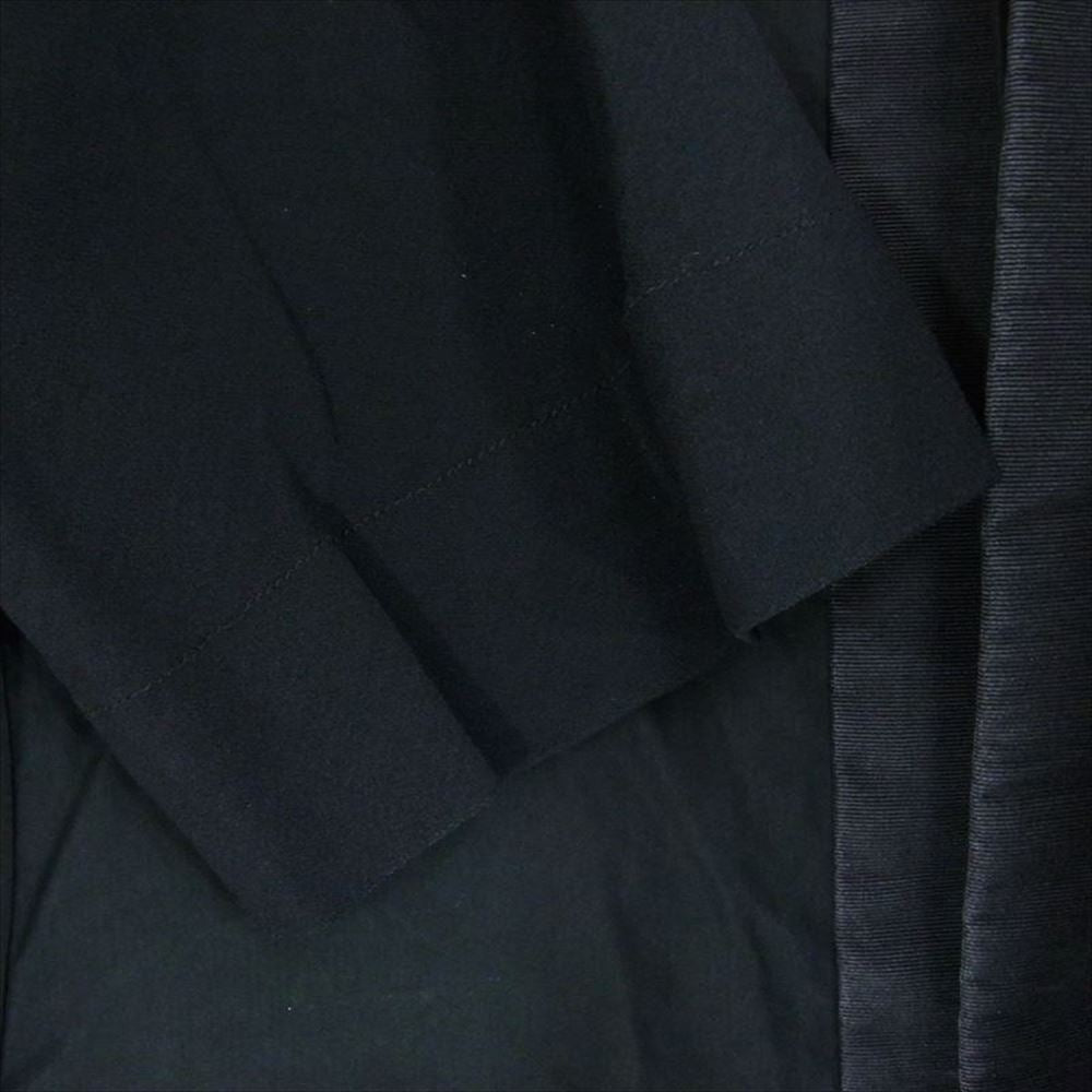Rick Owens リックオウエンス RO3923 TE レザー 切替 比翼 ロング コート ブラック系 40【中古】
