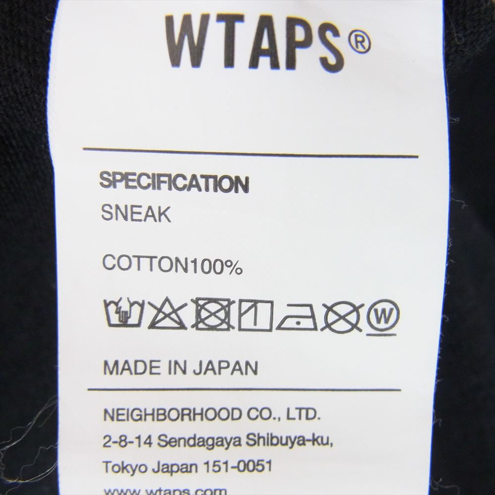 WTAPS ダブルタップス 22SS アイデンティティ コットン 半袖 Tシャツ カットソー ブラック系 X02 【中古】