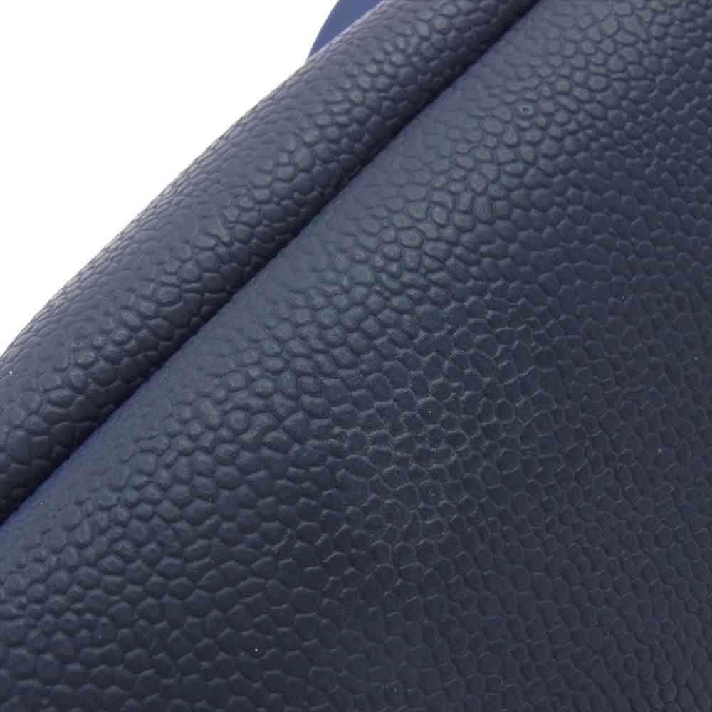 Herve Chapelier エルベ・シャプリエ 704GP コーテッドキャンバススクエアトートB5サイズ(M) ネイビー×ネイビー ハンドバッグ ネイビー系【中古】
