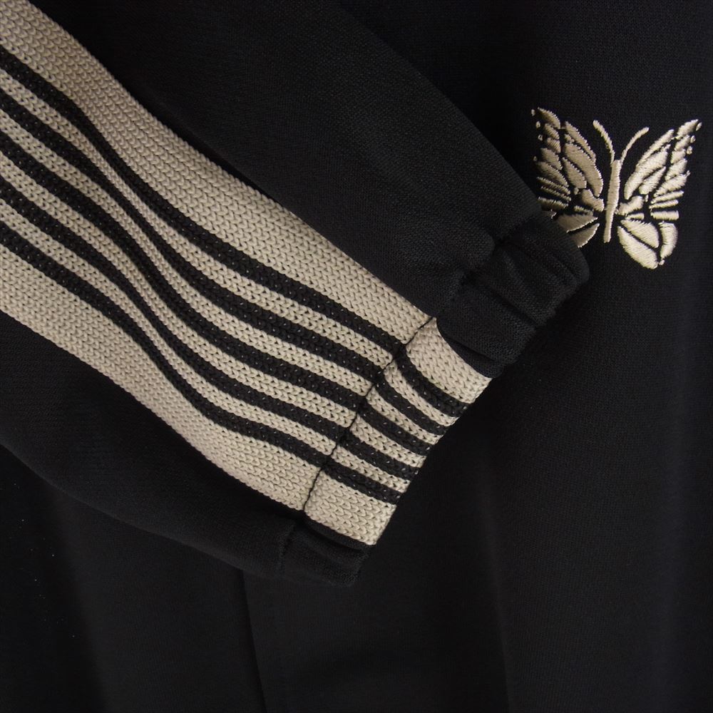 Needles ニードルス MR494 × BREATH ブレス COACH TRACK JACKET コーチ トラック ジャケット サイドライン ロゴ刺繍 ジャージ ブラック系 L【中古】