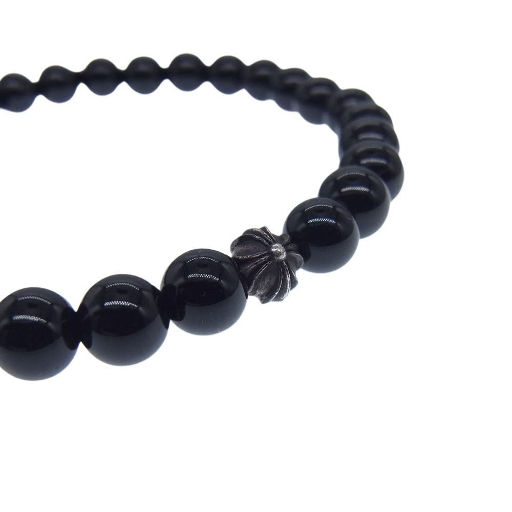 CHROME HEARTS クロムハーツ(原本無) BEAD 6mm ビーズ ブレスレット ブラック系【中古】