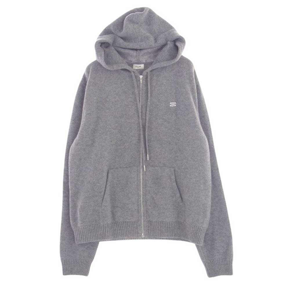 CELINE セリーヌ トリオンフ フード セーター ジップアップ パーカー