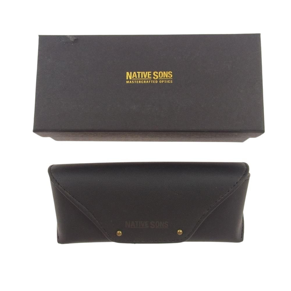 ネイティヴサンズ 45.8 23.2 Stillman ACETATE NOSE PAD 度入りレンズ 眼鏡 メガネ アイウェア 度入り フレーム:ブラウン レンズ:クリア 45.8□23.2-144【中古】