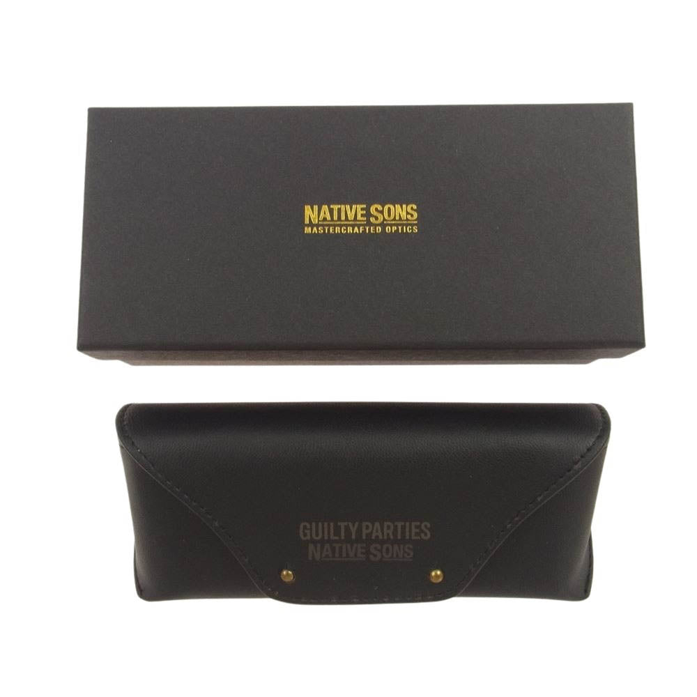 WACKO MARIA ワコマリア 23SS NATIVESONS-WM-EW16 NATIVE SONS ネイティブサンズ GLASSES TYPE-2 サングラス アイウェア フレーム:ゴールド レンズ:グレー系 46.3□19.6-144【新古品】【未使用】【中古】