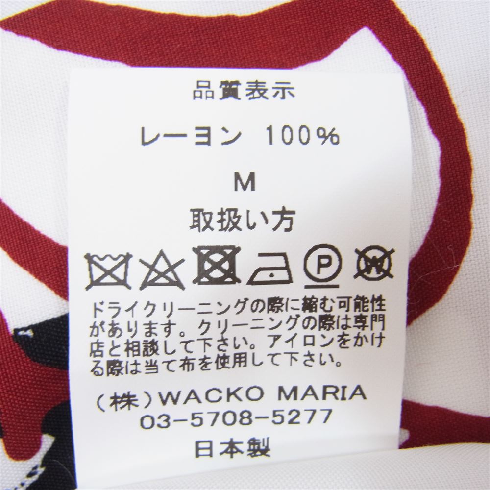 WACKO MARIA ワコマリア 24SS INNOCENCE-WM-HI03 攻殻機動隊 INNOCENCE HAWAIIAN SHIRT TYPE3 イノセンス ハワイアン 半袖 シャツ ホワイト系 M【新古品】【未使用】【中古】