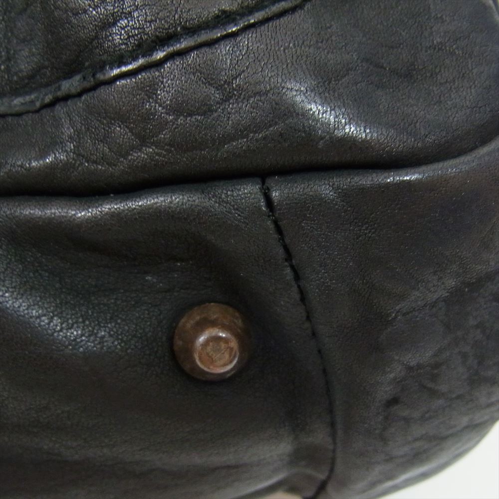 ISAMUKATAYAMA BACKLASH イサムカタヤマバックラッシュ 207-08 JAPAN STEER GARMENT-DYED TOTE-BAG ジャパン ガーメントダイ ステアレザー トート バッグ ブラック系【中古】