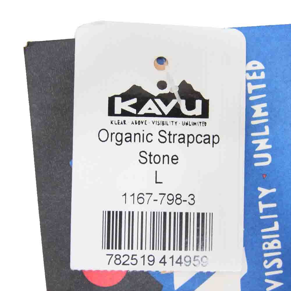 カブー 1167 アメリカ製 ORGANIC STRAP CAP オーガニックストラップキャップ ベージュ ストーン L【極上美品】【中古】