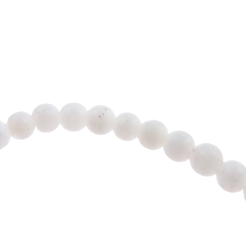 CHROME HEARTS クロムハーツ(原本無) BEAD 4mm ビーズ ブレスレット ホワイト シルバー系 ホワイト系【中古】