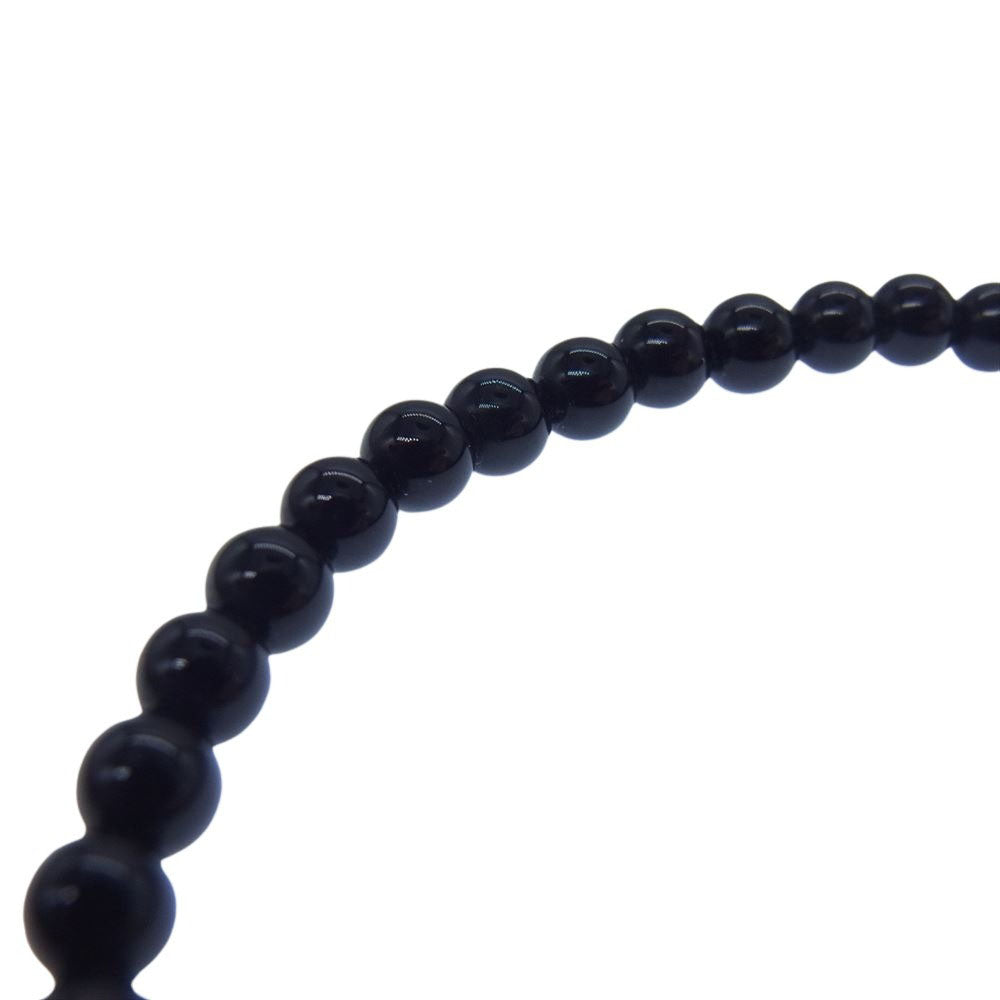 CHROME HEARTS クロムハーツ(原本無) BEAD 4mm ビーズ ブレスレット ブラック シルバー系 ブラック系【中古】