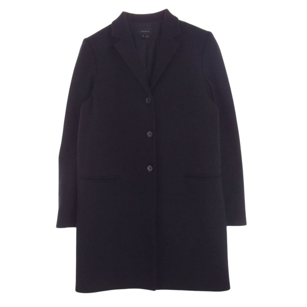 theory セオリー 01-3309623 ウール チェスター コート ブラック系 S