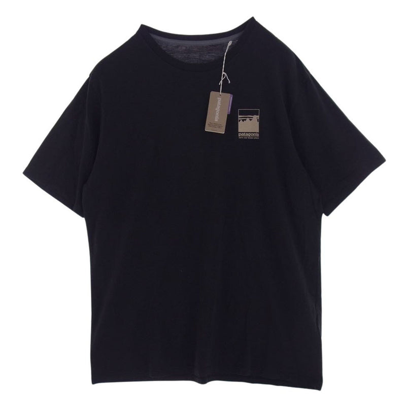 patagonia パタゴニア 21AW 37400 Alpine Icon Regenerative Organic Cotton T-Shirt  アルパインアイコン リジェネラティブ オーガニックコットン Tシャツ ブラック系 M【極上美品】【中古】