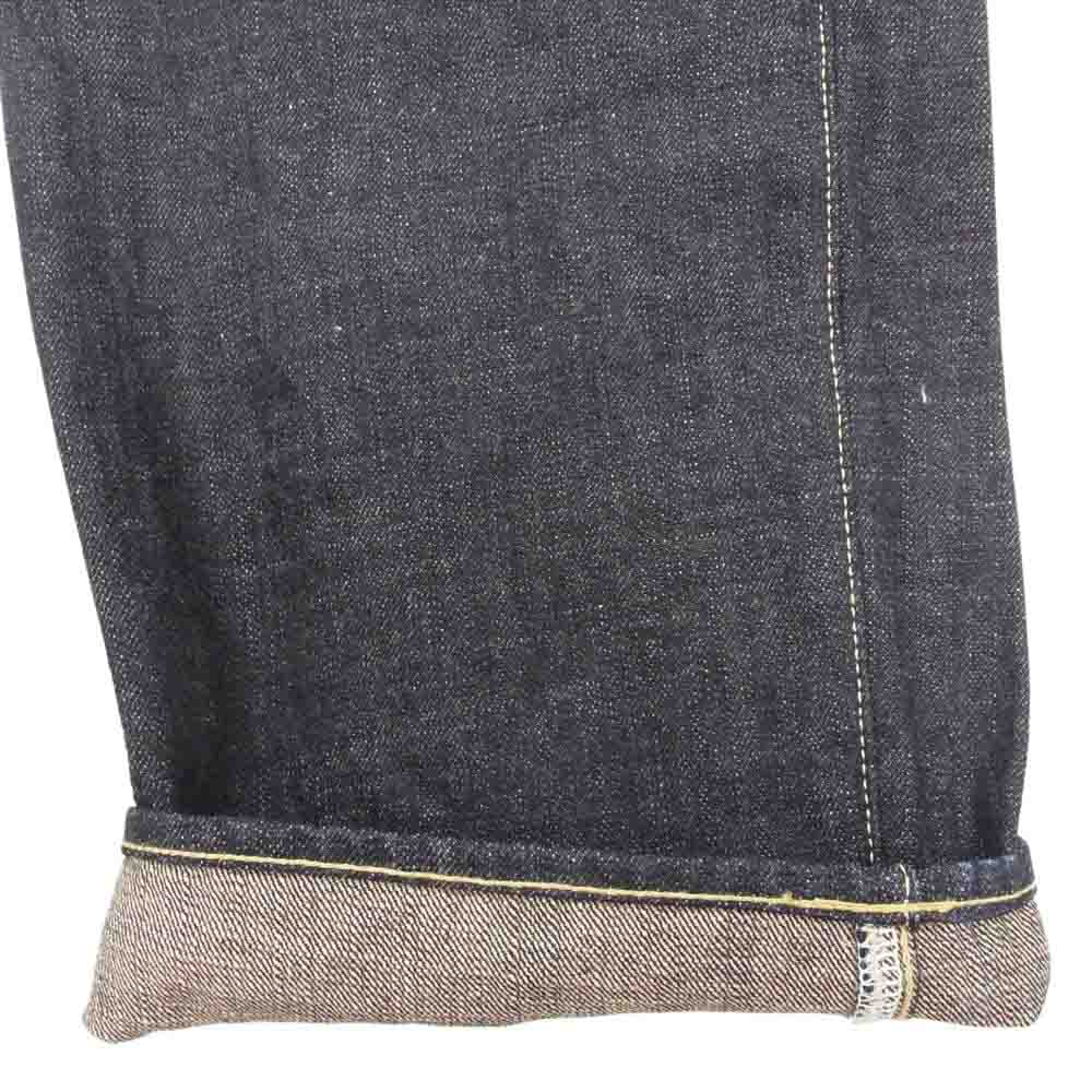 鬼デニム ONI200-14KBE 初代 鬼デニム復活 14oz 緯糸ベージュ ワイド ストレート デニム パンツ インディゴブルー系 30【極上美品】【中古】