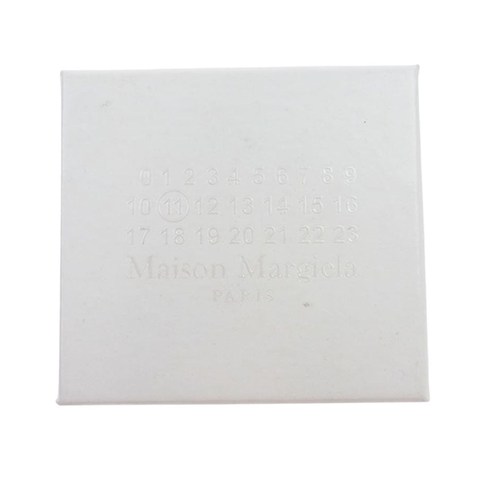 MAISON MARGIELA メゾンマルジェラ SM1UQ0003 S12698 CHUNKY BRUSHED SILVER LOGO RING ワイド ロゴ リング シルバー系 18号【新古品】【未使用】【中古】