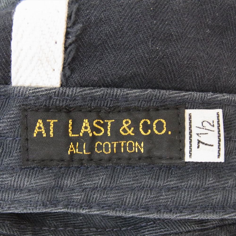 AT LAST アットラスト MECHANIC CAP デニム メカニック キャップ ブラック系 7 1/2【中古】