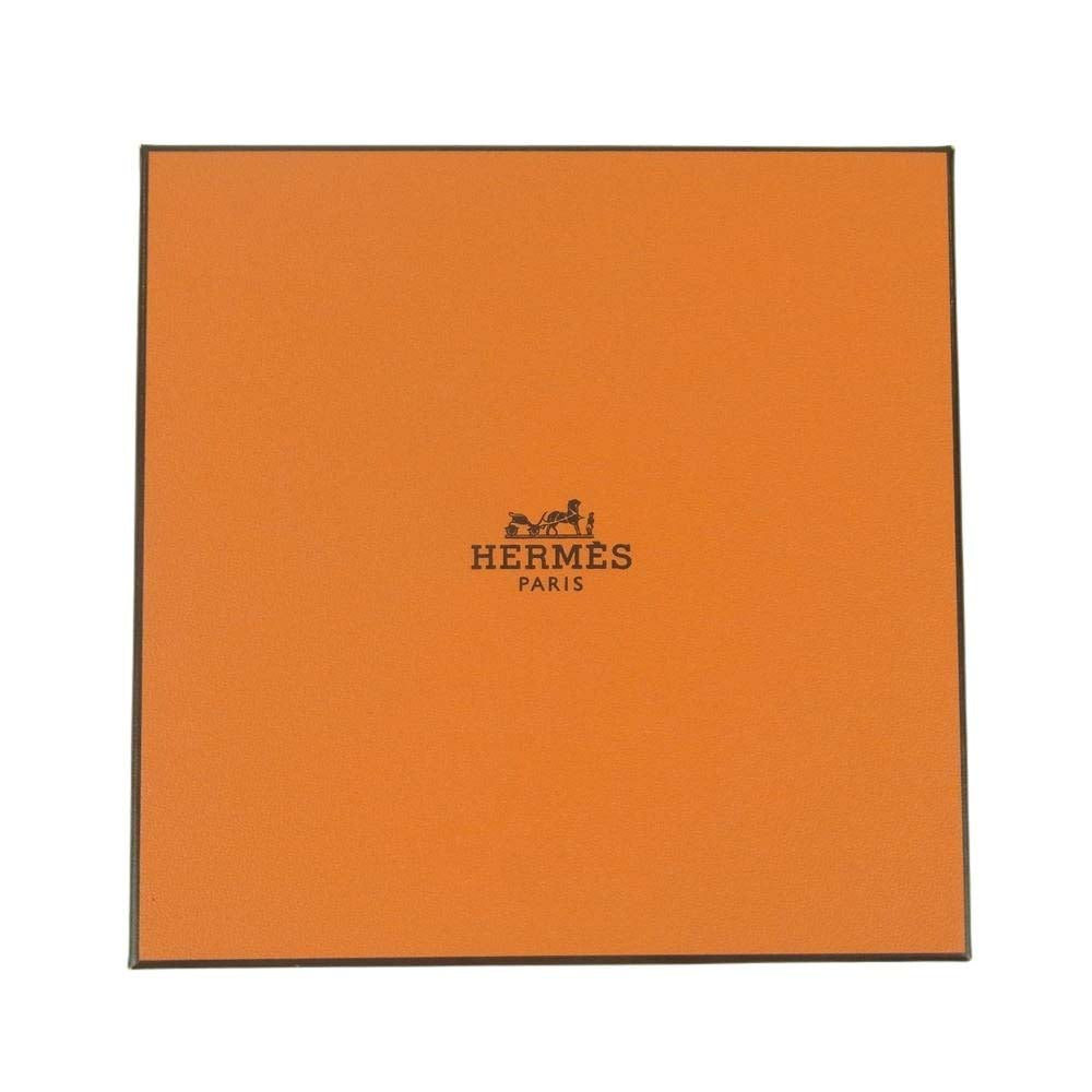 HERMES エルメス 国内正規品 ジャカード Hパッサン コットン ハンカチ ハンカチーフ フランス製 ブルー系【極上美品】【中古】