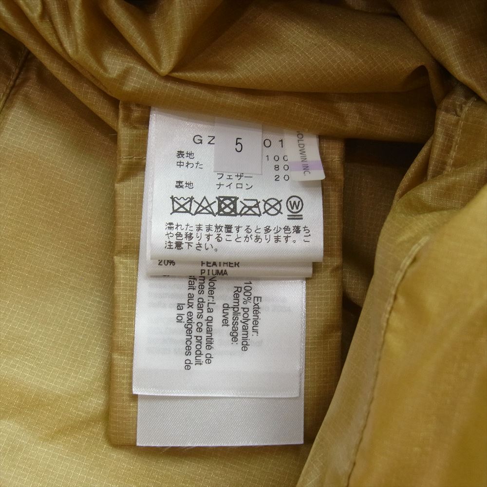 ゴールドウィンゼロ 23AW GZ23301 Three-Dimensional Down Vest フルジップ ダウンベスト SIZE:XXL ペールゴールド XXL【新古品】【未使用】【中古】